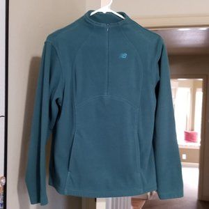 New Balance 1/4 Zip Fleece Pullover Green EUC